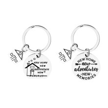 Conjunto de 2 Chaveiros para Casa Nova, Presente de Boas-Vindas para Casa Nova, Chaveiro "Lar Doce Lar" para Mulheres, Meninas e Irmãs.