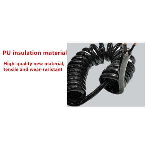2 Core PU Sheath Spring Spiral Cable 0.75mm Multi Core Flexible Control Wire with Pure Copper Conductivity 2