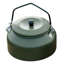 Lightweight Aluminum Camping Kettle 1100ml Outdoor Hiking Teapot with Foldable Heatproof Handle