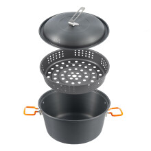 Camping Cookware Set 4.5L Large Capacity Aluminum Outdoor Cooking Pot for Camping Picnic and Travel