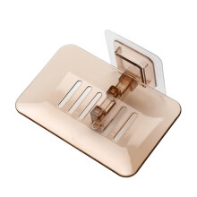 Wall Mounted Soap Holder with Quick Drain Design, Adhesive Bathroom Soap Dish Organizer