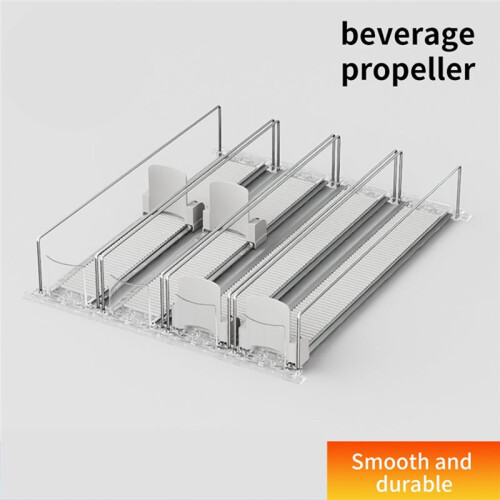 Automatic Beverage Pusher for Fridge Transparents Drinking Sliding Container Kitchen Storage Boxes Shelf Glide 4pcs 2