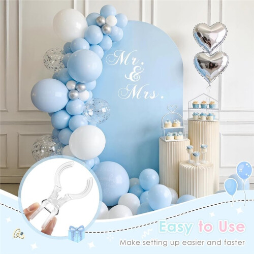 Spring Clamps, 3.5 Inch Clear Plastic Clips for Balloon Arch Backdrop  Decoration, Design, 10 Pcs 1
