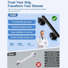 2 Pack Grab Bars for Bathtubs and Showers, 11 Inch Bathroom Safety Grip No Drilling & Waterproof, 230lbs Heavy Duty