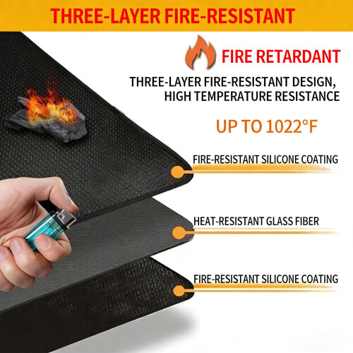 Double Side Fireproof Grill Pad for Fire Pit,Indoor-S 1