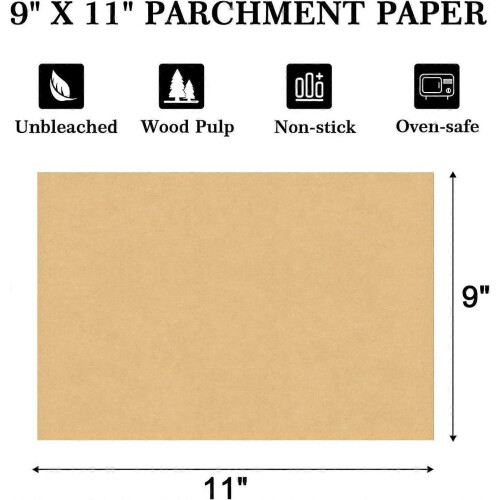 Parchment Paper Sheets 9x11 Inch, Air Fryer Toaster Oven Liners Rectangular 170 1