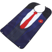 Reusable Adult Bib for Seniors with Full Coverage Waterproof Protection, Easy Snap Buckles, Washable Design
