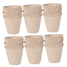 50pcs Biodegradable Seedling Pots Paper Pulp Plant Containers RootFriendly Eco Design for Tomatoes and Flowers