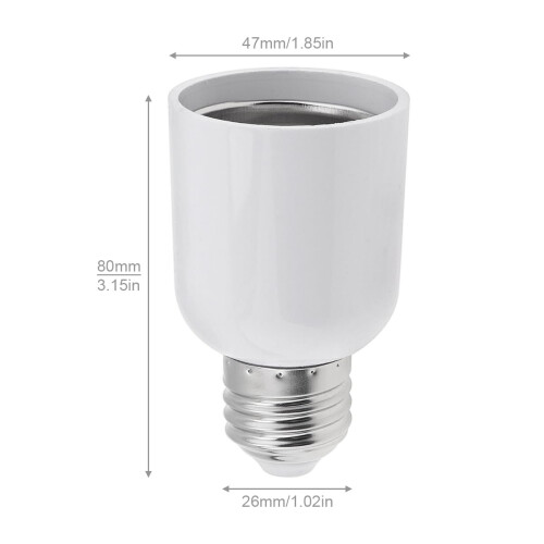 E26 to E39 Light Socket Adapter 2 Pack, Quick Socket Conversion,  Heat Resistant Durable Build 1