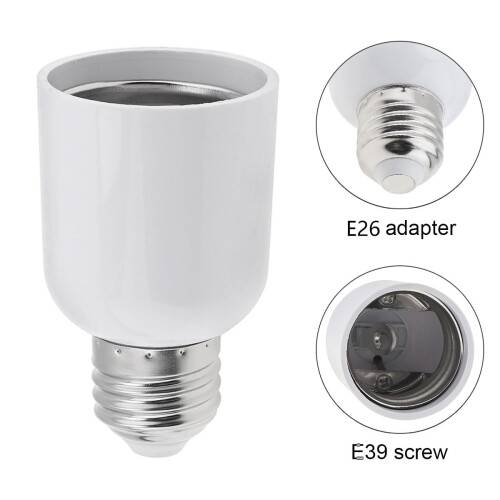 E26 to E39 Light Socket Adapter 2 Pack, Quick Socket Conversion,  Heat Resistant Durable Build 2