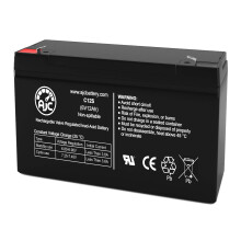 6V 12Ah Sealed Lead Acid Battery F2 Terminal Replacement for Volcano KB6100, Reliable Power Backup