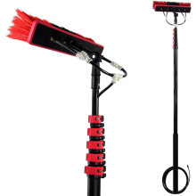 Water Fed Pole Window Cleaning Kit 24ft Telescopic Brush with Integrated Water Feed for Windows and Solar Panels