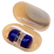 Contact Lens Case with Flip Covers, Clear Lid Visibility, Compact Travel Size Dual Compartments