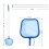Blue Pool Skimmer Net with 5 Detachable Telescopic Pole, Adjustable Handle and Wide Debris Net 5