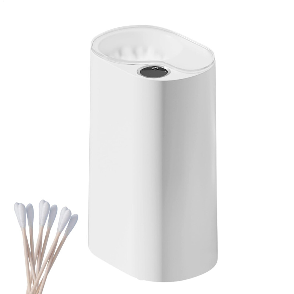 Automatic Cotton Swab Dispenser with Touchless Smart Dispensing, USB TypeâC Rechargeable Dustproof Organizer for Bathroom