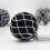 Halloween Ball Ornaments Black Hand-Painted 6 pcs 2