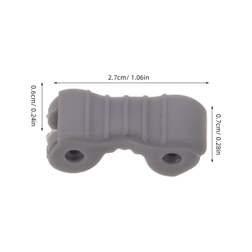 4Pcs Grey Silicone Hinges for Glasses Frame Repair Kit Durable Fit 1