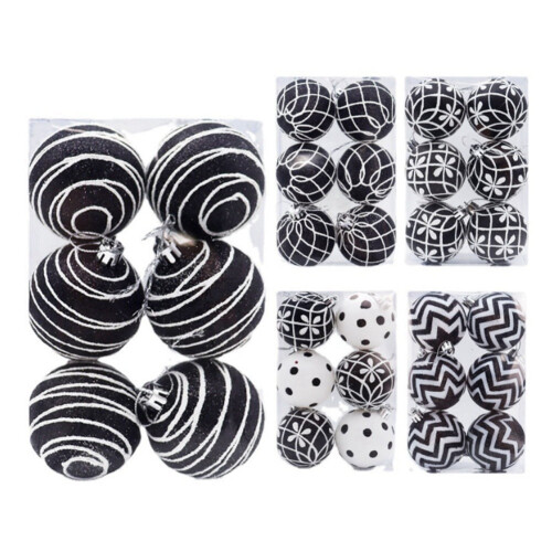 Halloween Ball Ornaments Black 6 pcs 2
