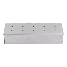 10Hole Stainless Steel BBQ Smoker Box for Gas Grill Wood Chips, Durable for Even Smoke Distribution