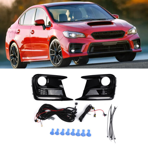 Daytime Running Light Bezels DirectFit 20182021 Without Hole Design Dynamic Sequential Turn for STI 1