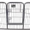 Heavy Duty 8-Panel Pet Playpen with Door Small 8