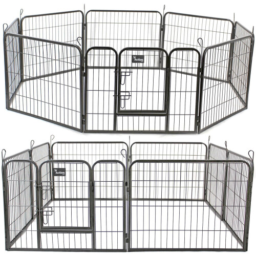 Heavy Duty 8-Panel Pet Playpen with Door Small