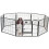 Heavy Duty 8-Panel Pet Playpen with Door Small 2