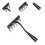 Manual Weeder Tool with Sharp Metal Claws, Ergonomic Weed Puller for Garden Lawn Backyard, 6 Tines 4