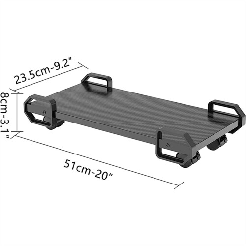 CPU Stand with Wheels Adjustable PC Tower Stand Holder DustResistant Design Lockable Casters A 1