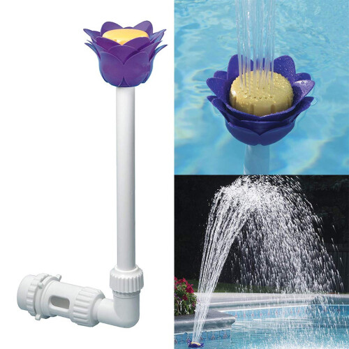 Pool Waterfall Fountain B White, Continuous Waterfall Effect, Easy Pump Connection for Pools and Spas 1