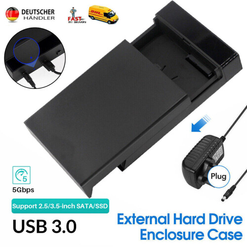 Gabinete externo para HD de 2,5 polegadas com proteção contra impactos, fácil instalação e compatibilidade universal para HDs de 7 a 9,5 mm. 1