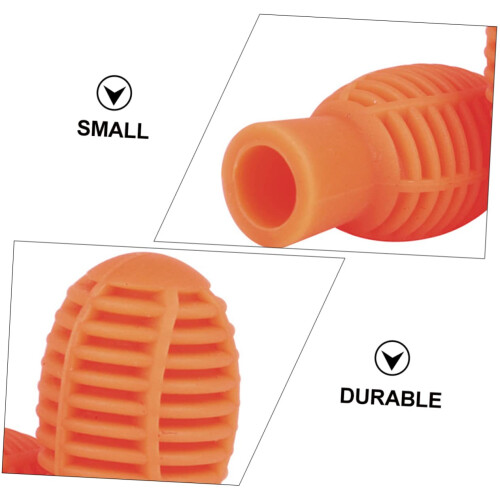 Drumstick Covers 2 Pack Orange Silicone Tips for Quiet Practice Noise Reduction and Tip Protection 1
