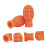 Drumstick Covers 2 Pack Orange Silicone Tips for Quiet Practice Noise Reduction and Tip Protection 3