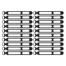 Cable Management Straps 20 Pack Reusable Silicone Cable Ties Adjustable Cord Organizer for Travel and Charging Cords