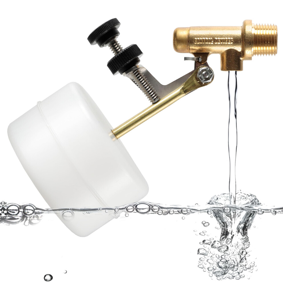 T26 Ez Adjustment Brass Float Valve 3/8 Inch Npt, Autofill Pool And Spa Water Leveler, Durable 5.25ÂInch 9045646721262