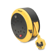 Stanley Cable Reel 13A 4-Gang 5m 2.1A 2-Outlet Type A USB Charger 240V