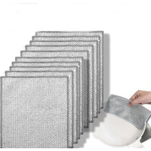 Scrubbing Cloths 10Pcs, Non Scratch Dish Scrubber Cloths for Pots and Pans, Fast Drying Mesh Design