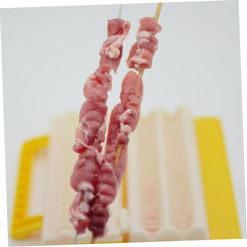 Double Row BBQ Skewer Maker for Grill, Fast Kebab Assembly, Safe Handheld Design 1