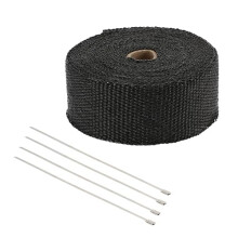 Black Exhaust Heat Wrap for Cars and Motorcycles, Temperature Thermal Wrap with Heat Reduction Performance