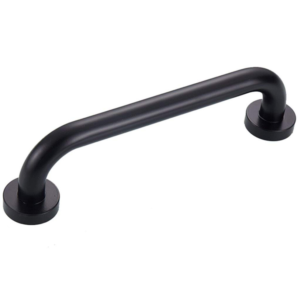 Black 30Cm Wall Mounted Grab Bar With AntiâSlip Grip And RustâResistant Space Aluminum Bathroom Handrail