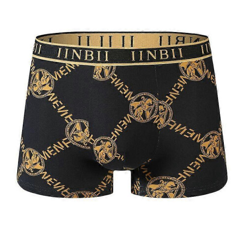 (M 37CM) New men's printed underwear, 4-pack, boxer briefs 2