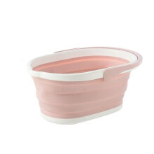 Collapsible Bucket for Camping and Car Wash, Foldable Mop Bucket for Household Cleaning, Pink