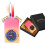 Double Flame Butane Torch Lighter Pink, Windproof Refillable Adjustable Flame Design for Camping BBQ Kitchen 1