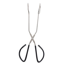Stainless Steel Grill Tongs with Ergonomic Scissor Grip and NonSlip Square Head for BBQ Cooking