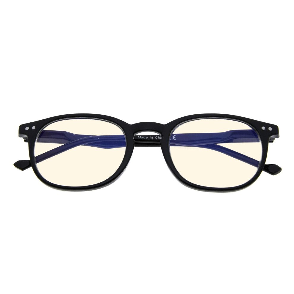 Vintage Blue Light Blocking Glasses Black Frame Nonprescription Anti Glare Computer Eyewear