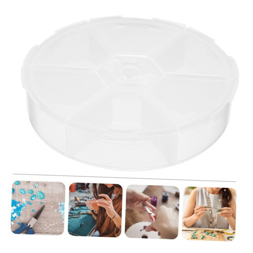 Round Bead Storage Containers Bulk Jewelry Organizer Box with Clear Secure Locking Lids 1