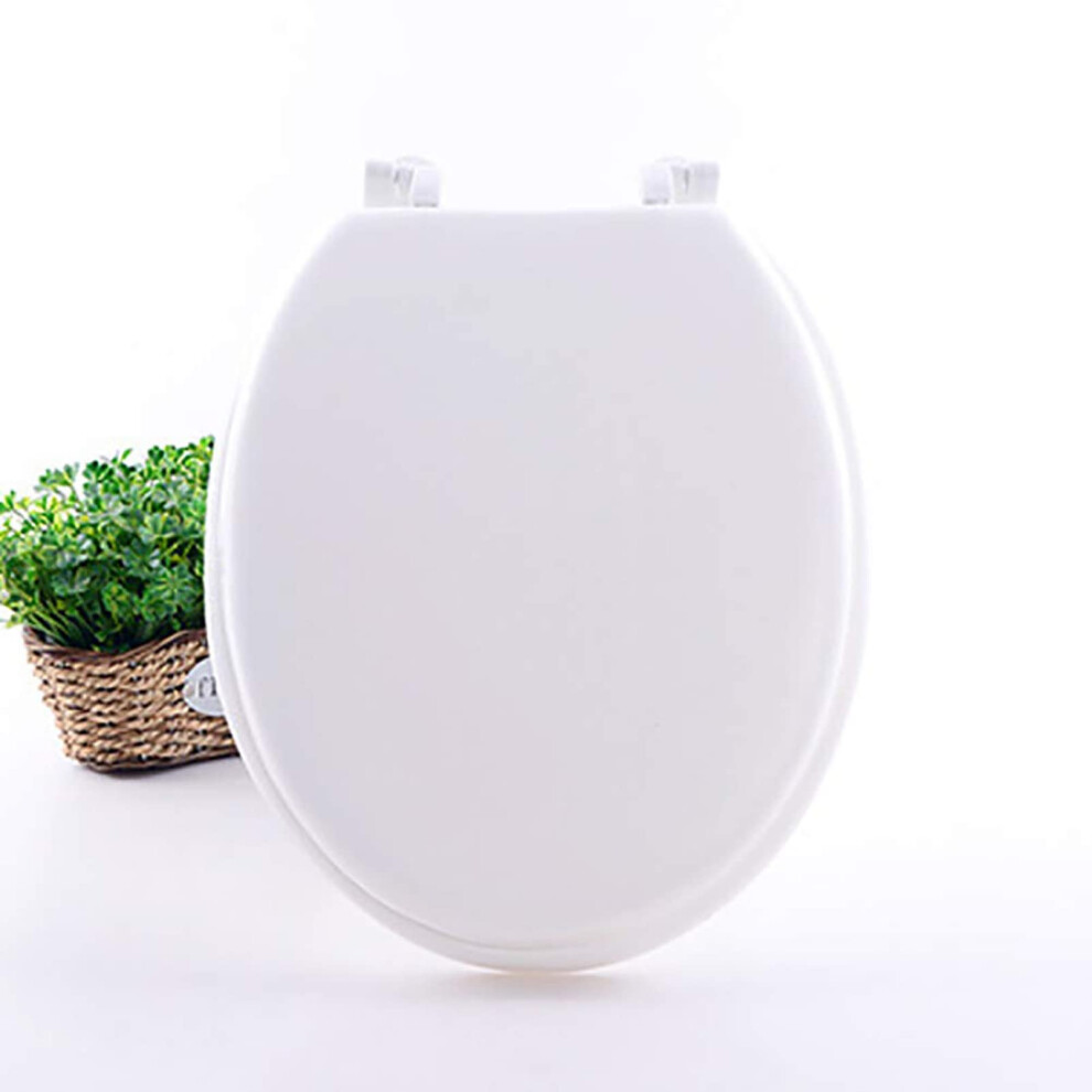 Raised Toilet Seat for Elderly and Disabled, Soft Close Comfort with Adjustable Arm Support, Easy Clean White