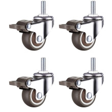 2 Inch Swivel Caster Wheels with Brake 4 Pack, Heavy Duty Office Chair Replacement Set