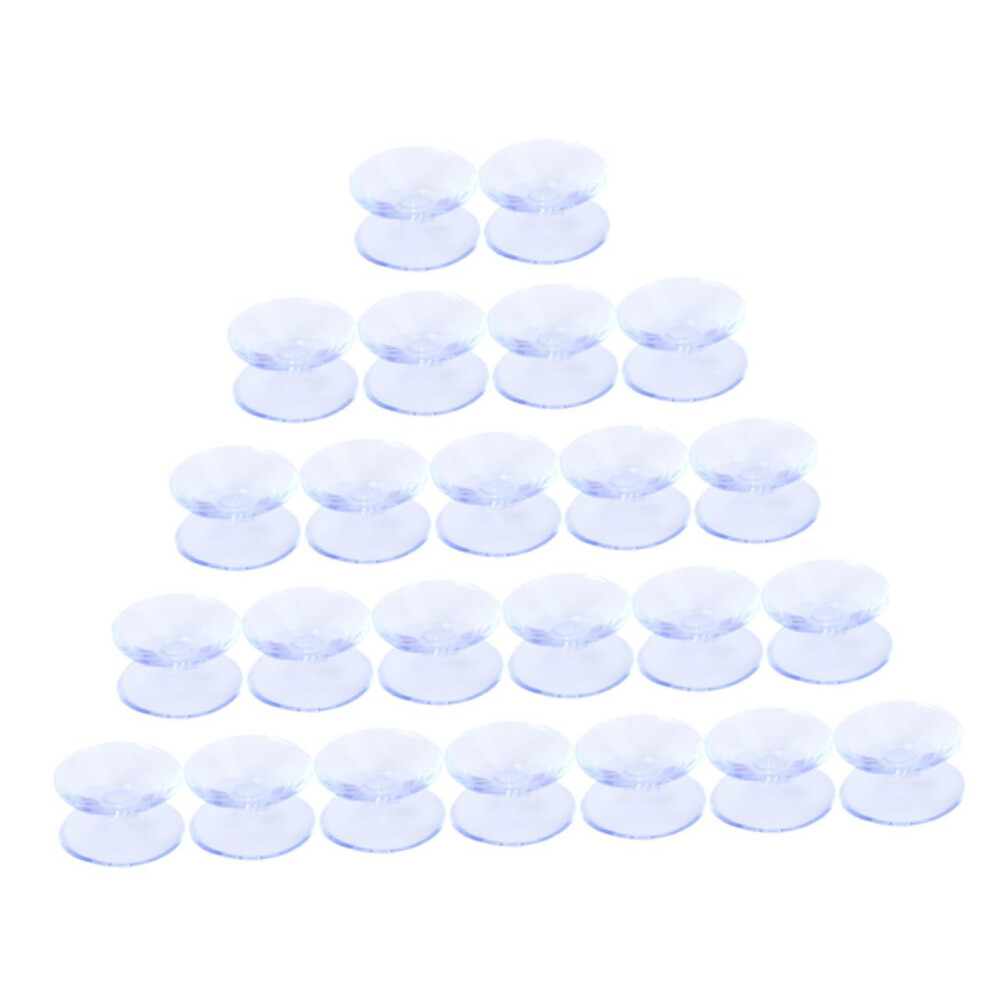 24Pcs Double Sided Suction Cups For Glass Tabletop, Clear Silicone Non Slip Pads With Strong Grip 9310869727224