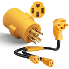 50 Amp RV Adapter Y Splitter, 1450P to Dual 515R and L1430P to 1450R Generator to RV Adapter